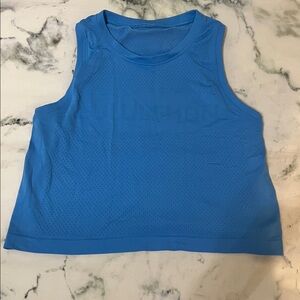 Lululemon Blue Sleeveless Mesh Top